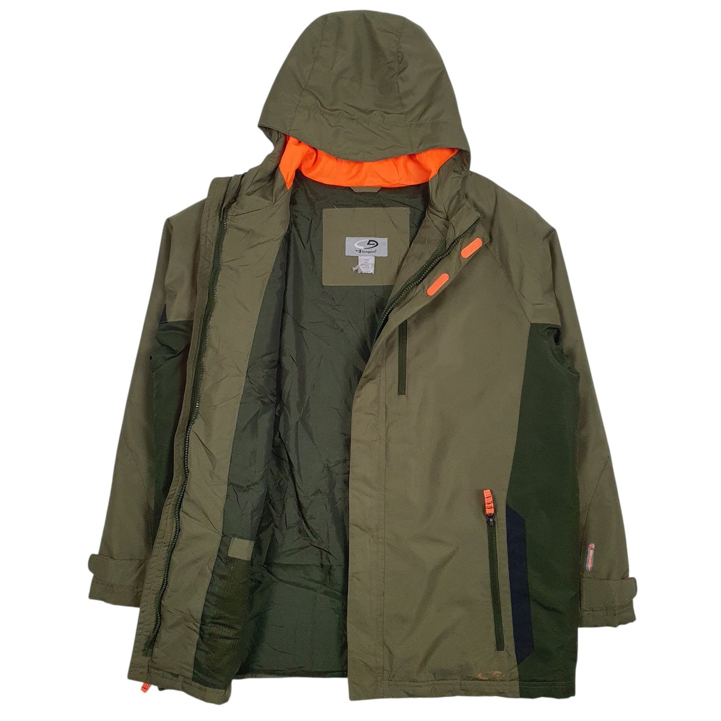 Mens Green Champion Venture Dry Windbreaker Crewneck Coat