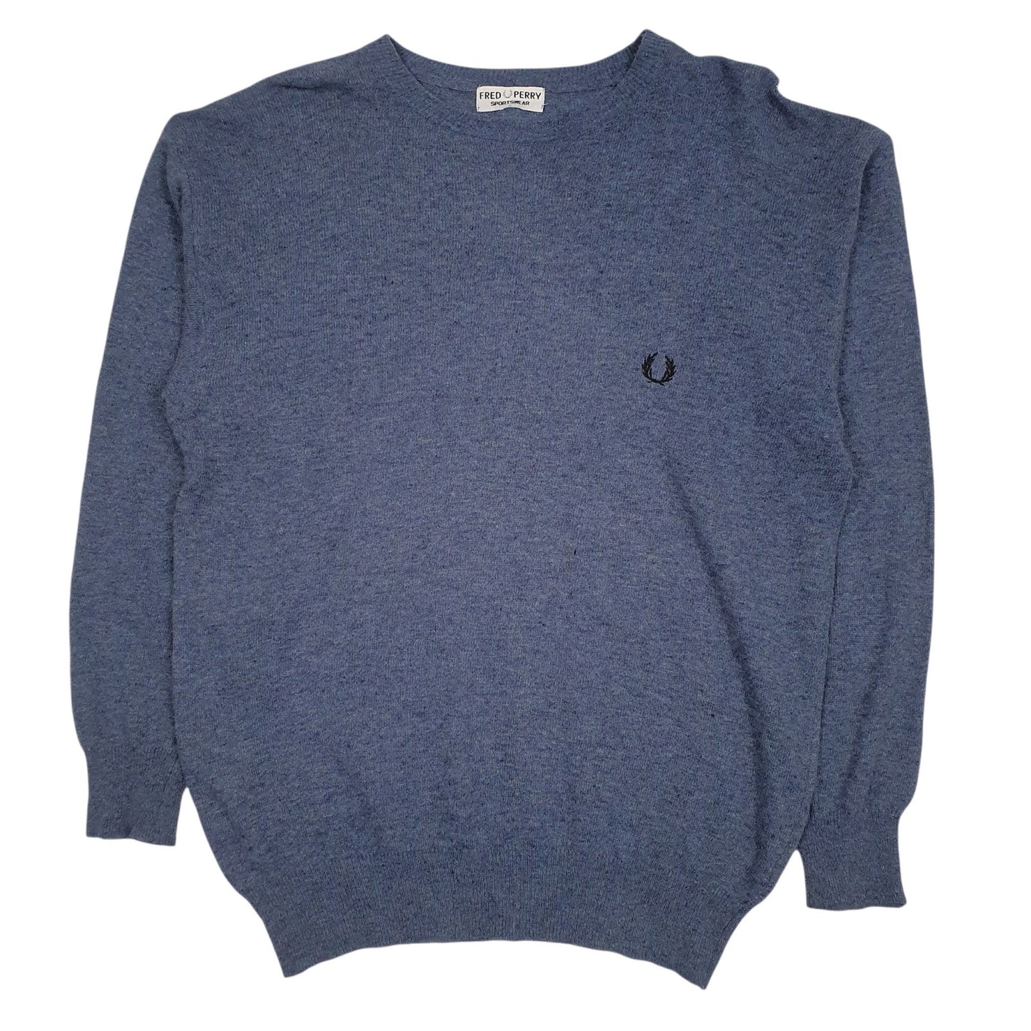 Mens Blue Fred Perry Sportswear Crewneck Jumper