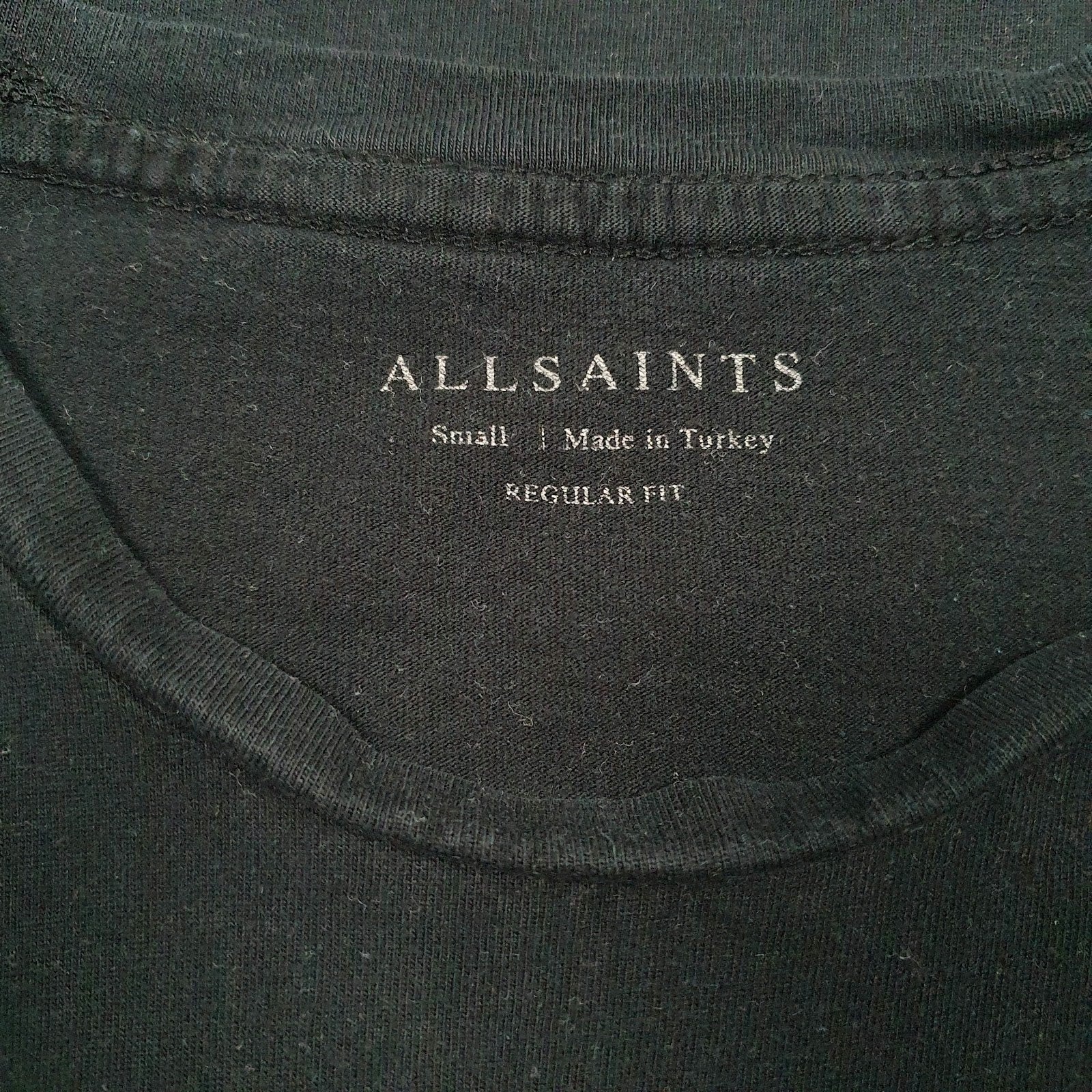 Mens Black All Saints   T Shirt