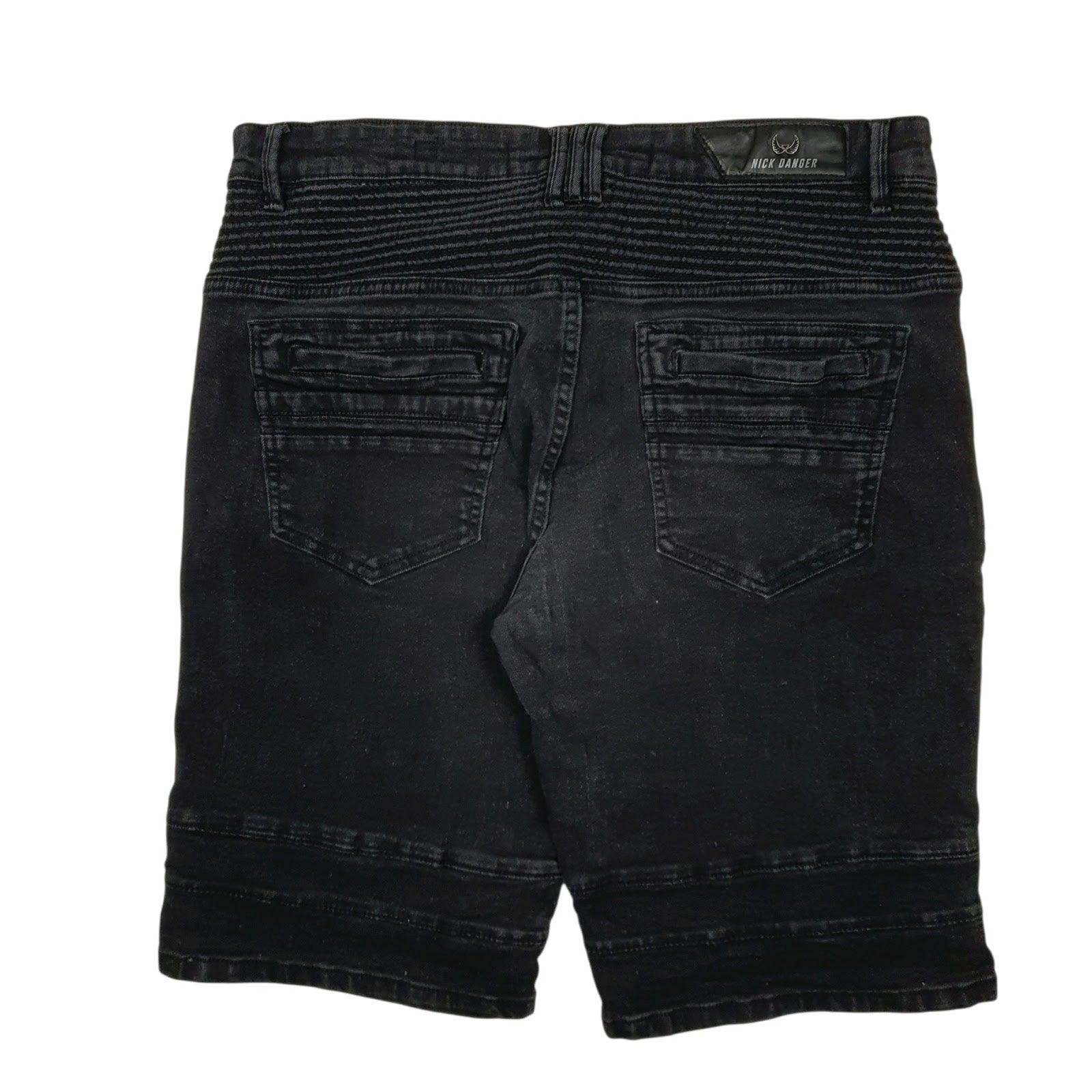 Mens Black Nick Danger Stretch  Shorts