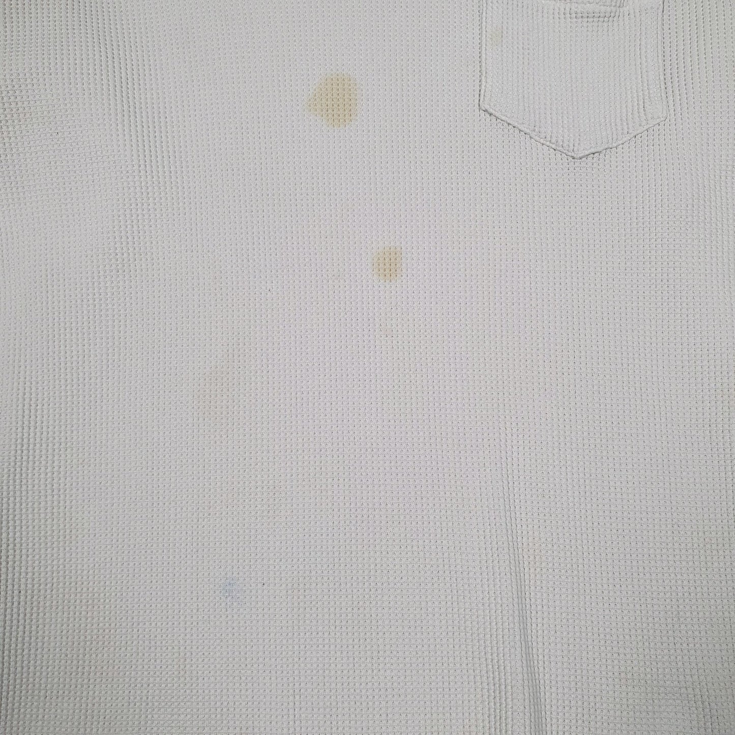 Mens White Polo Ralph Lauren Vintage 90s Thermal Crewneck Jumper