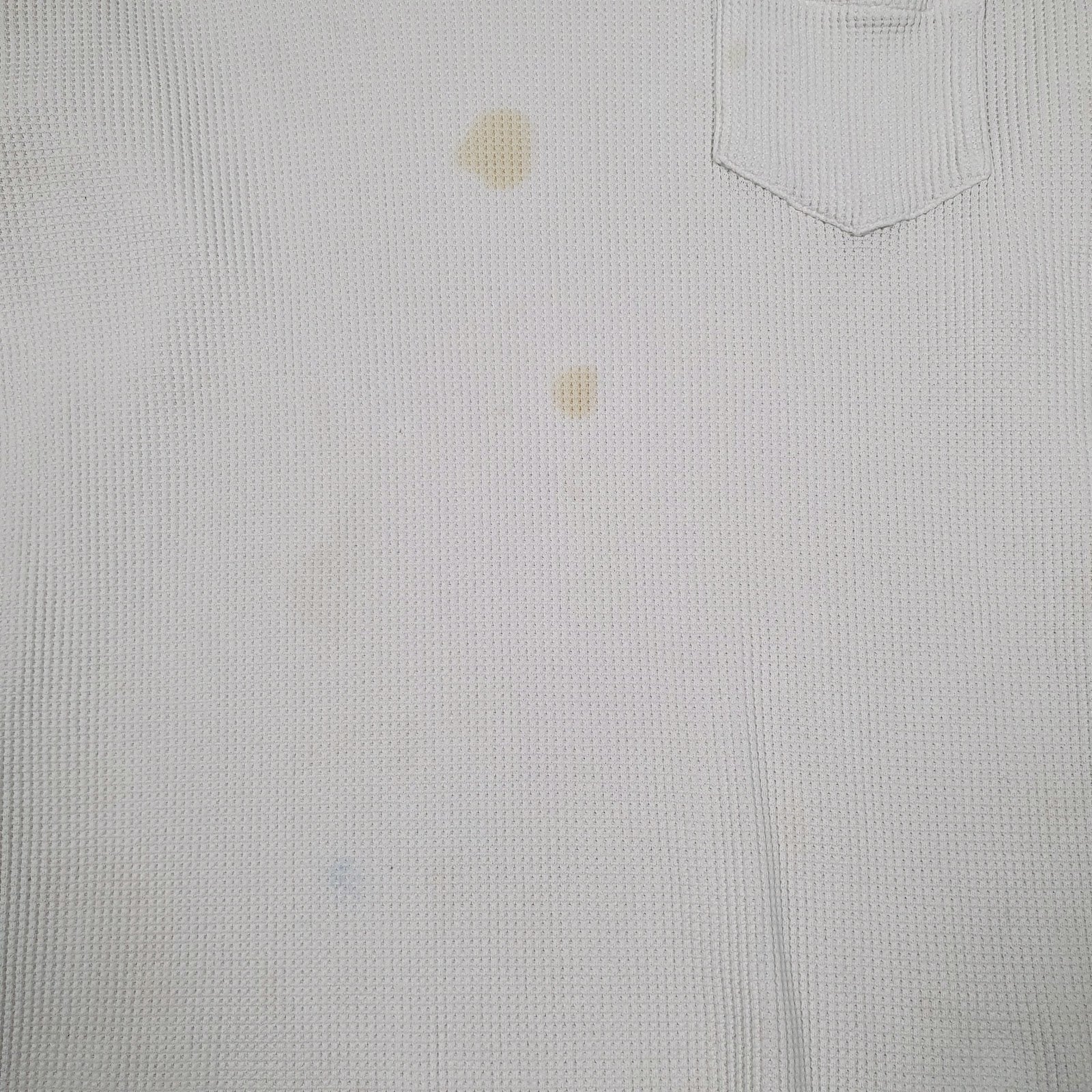 Mens White Polo Ralph Lauren Vintage 90s Thermal Crewneck Jumper