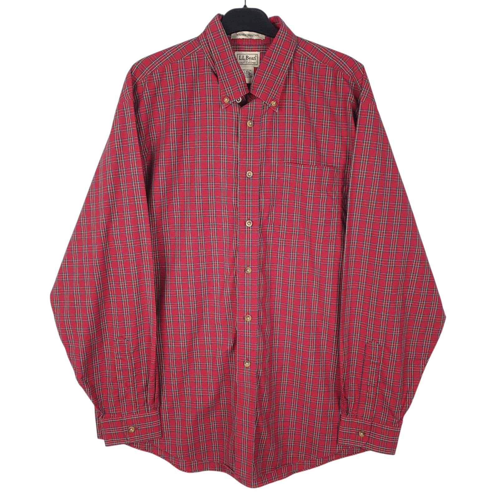 Mens Red L.L.Bean  Long Sleeve Shirt