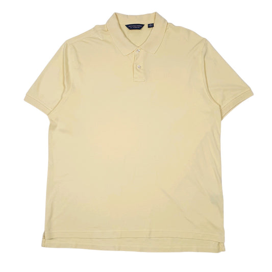 Mens Yellow Roundtree  Short Sleeve Polo Shirt