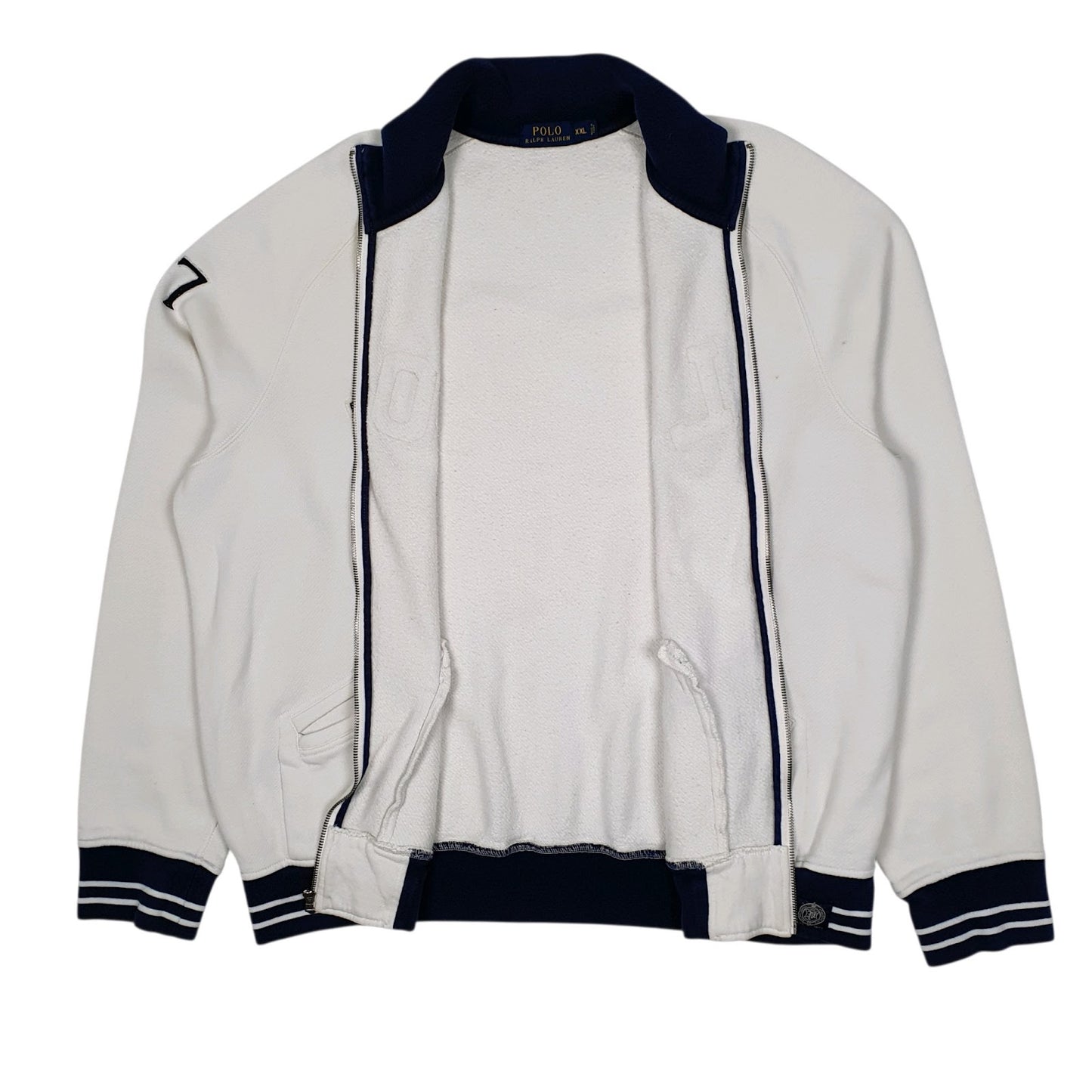 Mens White Polo Ralph Lauren  Full Zip Jumper