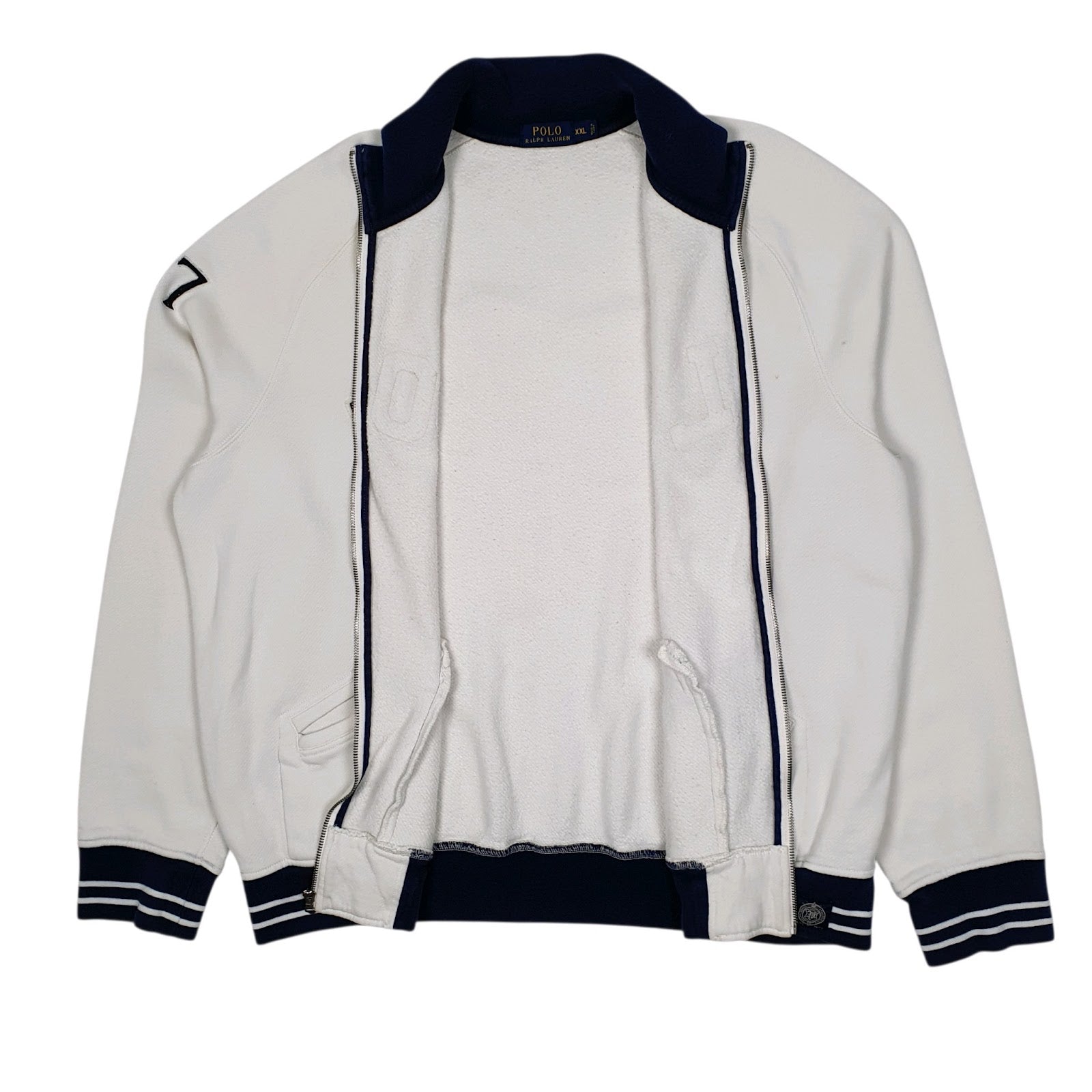 Mens White Polo Ralph Lauren  Full Zip Jumper