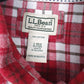 Mens Red L.L.Bean Flannel  Shirt