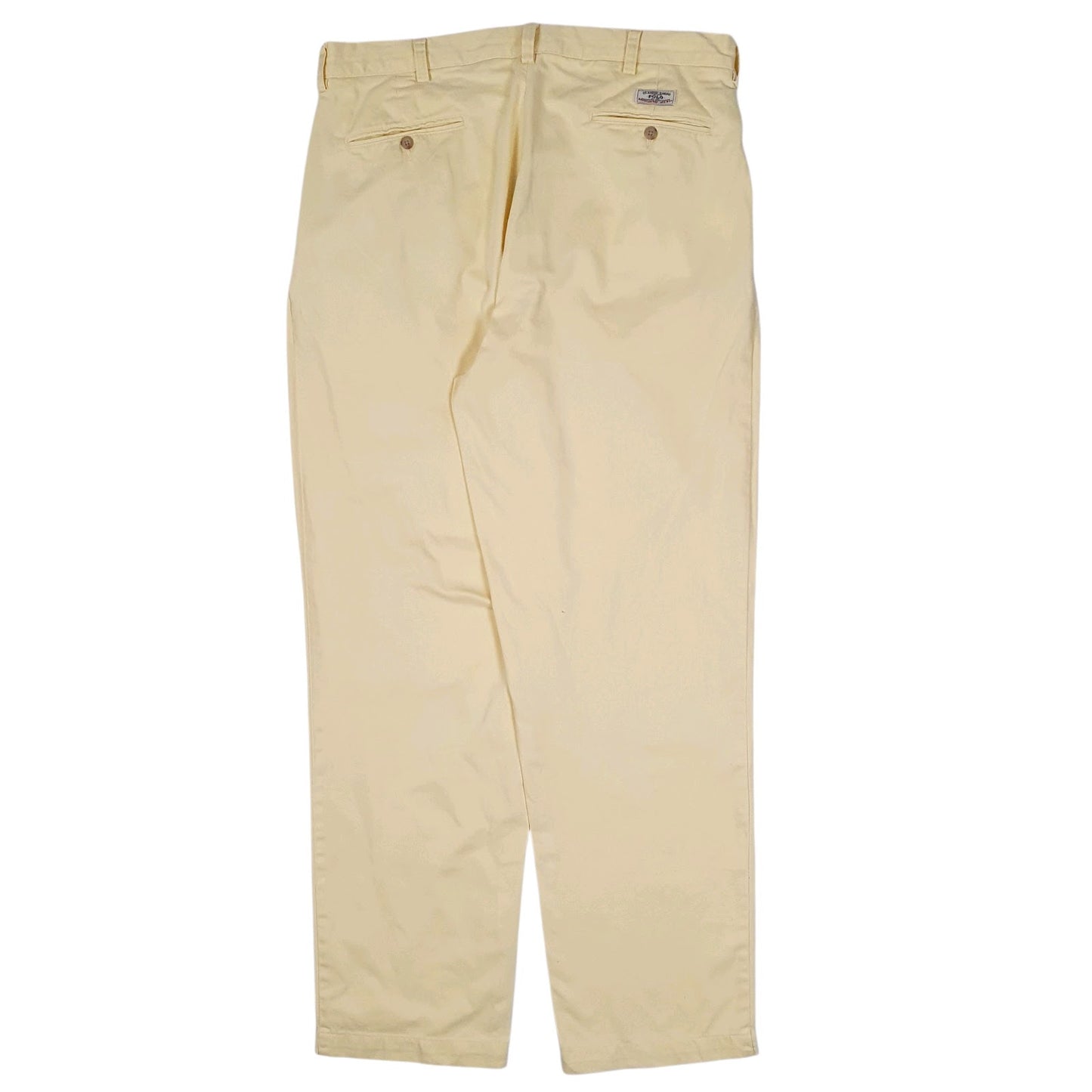 Mens Yellow Polo Ralph Lauren Andrew Pant Double Pleated  Trousers