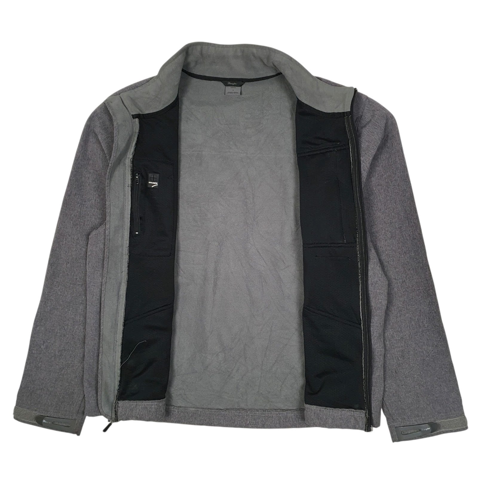Mens Grey Wrangler Windbreaker  Coat