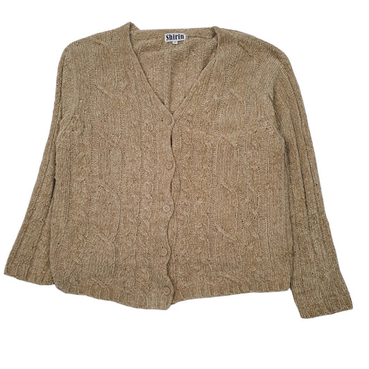 Womens Beige Shirin Knit Cardigan Jumper
