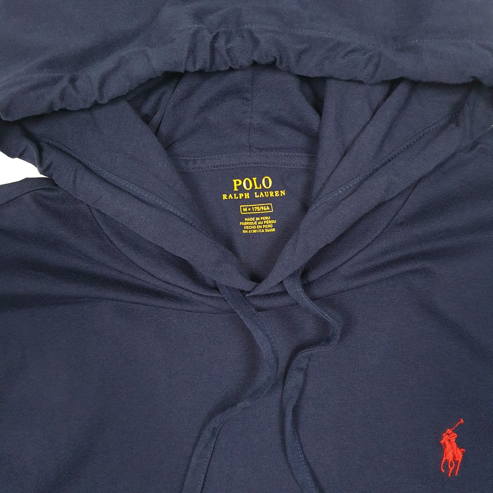 Mens Navy Polo Ralph Lauren T Shirt Lightweight Hoodie Jumper
