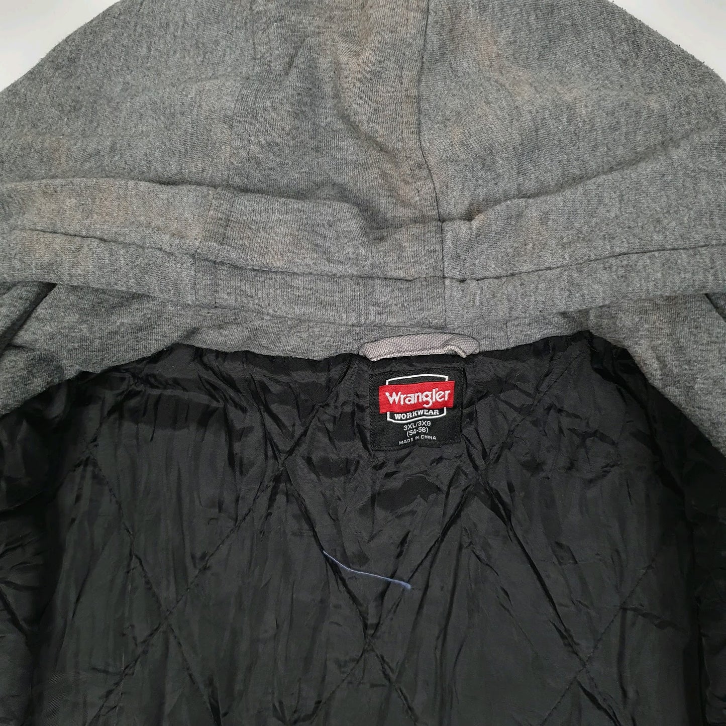 Mens Grey Wrangler Chore Hoodie  Coat