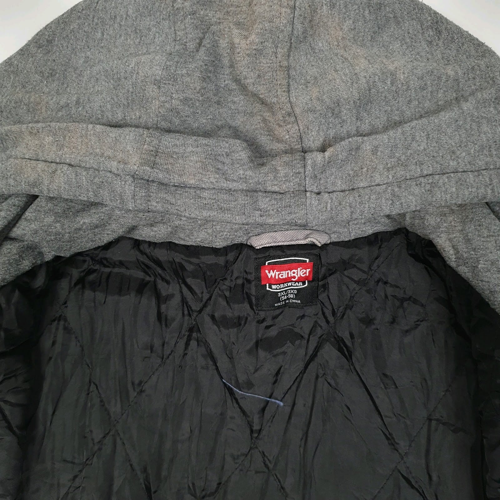 Mens Grey Wrangler Chore Hoodie  Coat