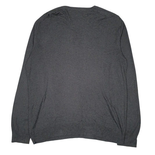 Mens Grey Calvin Klein  V Neck Jumper