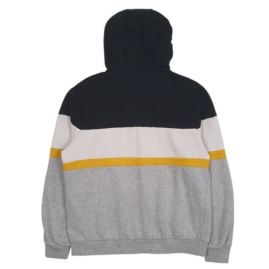 Mens Grey Fila Spellout Hoodie Jumper