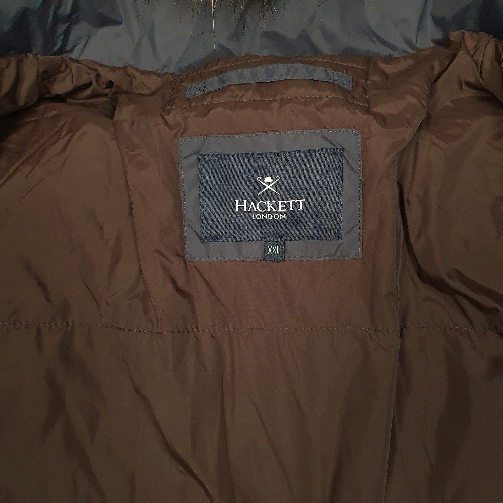 Mens Navy Hackett Parka  Coat