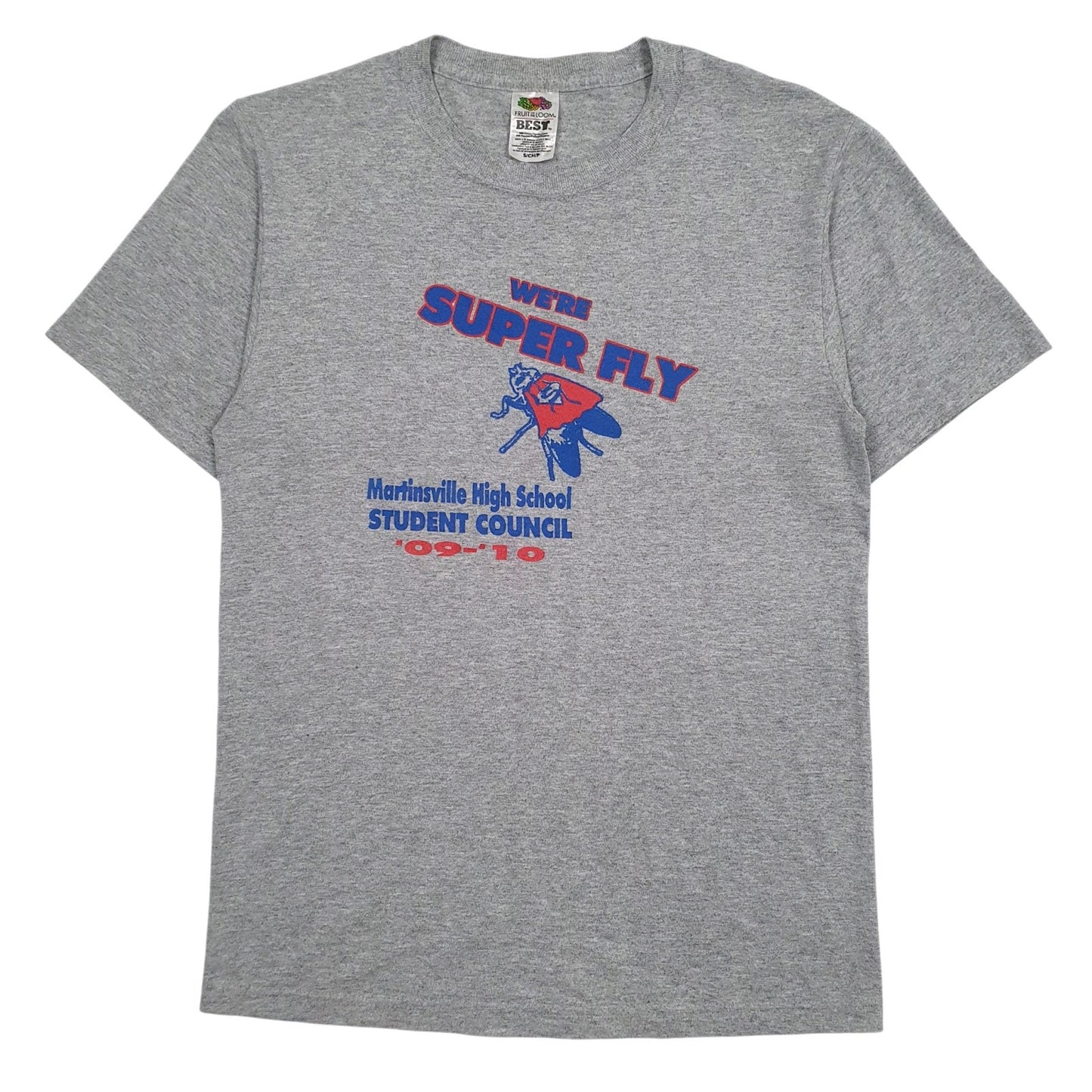 Mens Grey Fruit Of The Loom  Short Sleeve T Shirt