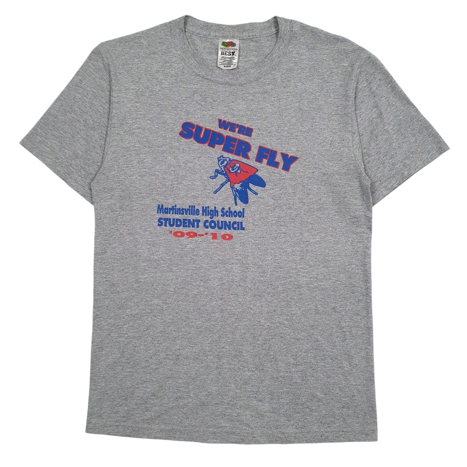 Mens Grey Fruit Of The Loom  Short Sleeve T Shirt