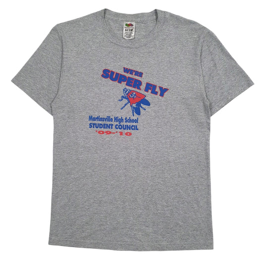 Mens Grey Fruit Of The Loom  Short Sleeve T Shirt