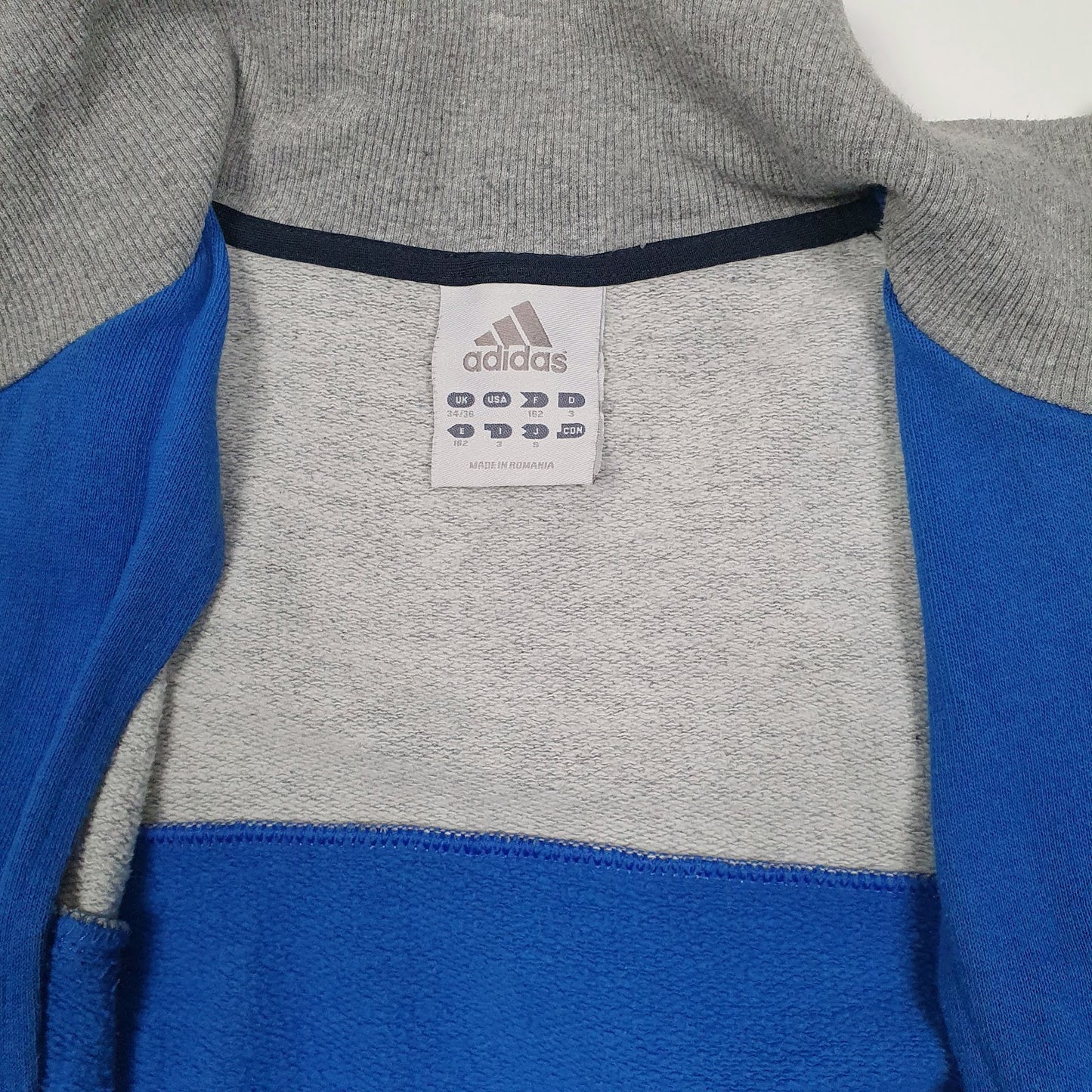 Mens Blue Adidas Vintage 00s Track Top Full Zip Jumper