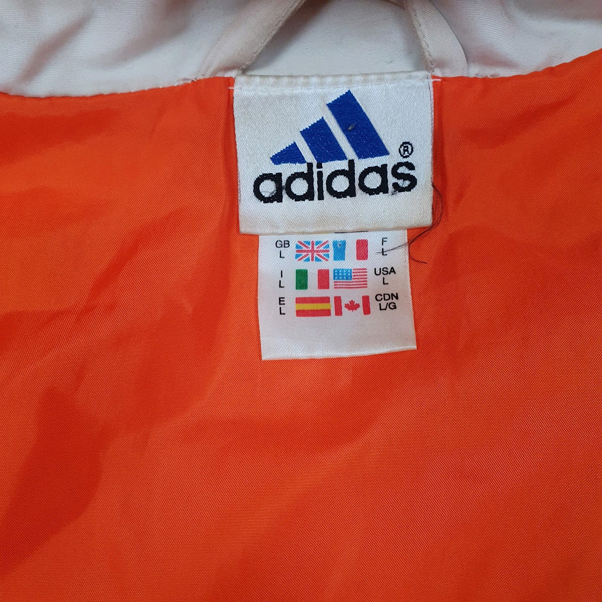 Mens Cream Adidas Vintage  Coat