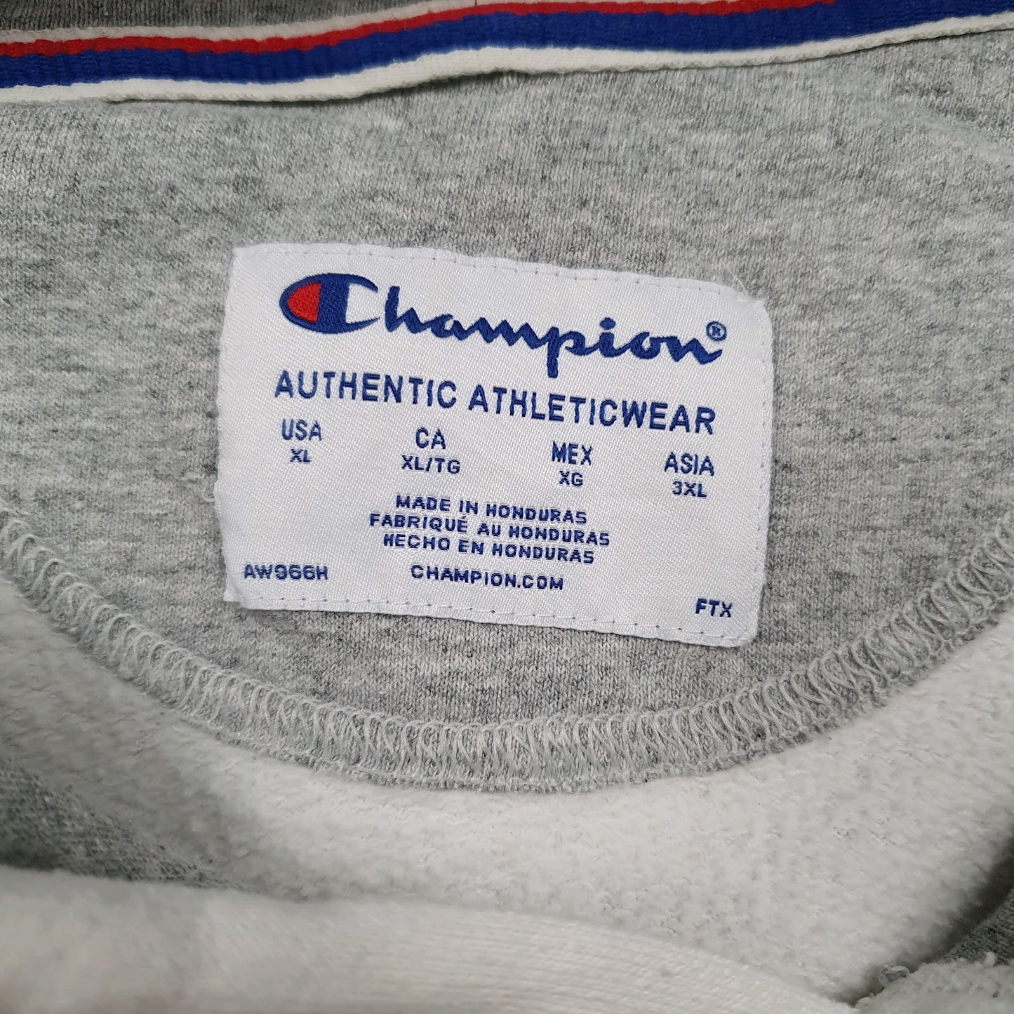 Mens White Champion Spellout Hoodie Jumper