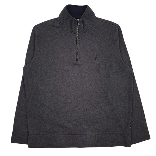 Mens Grey Nautica  Quarter Zip Jumper