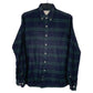 Mens Navy Unbranded Flannel Long Sleeve Shirt