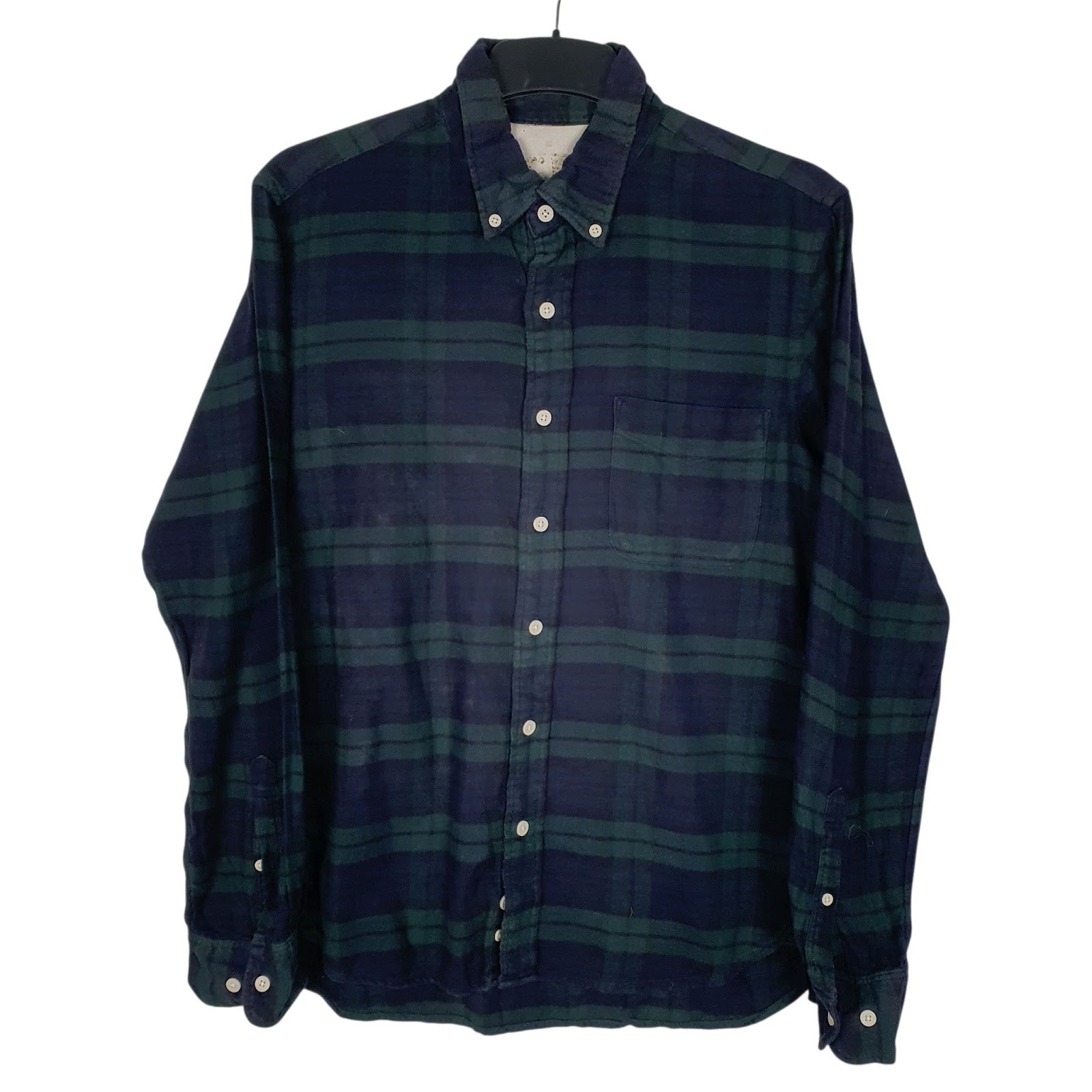 Mens Navy Unbranded Flannel Long Sleeve Shirt