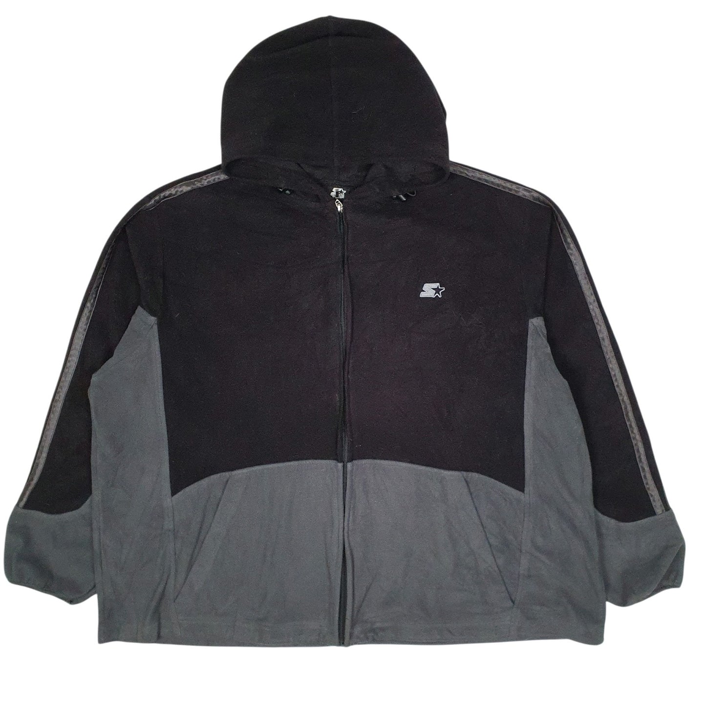 Mens Black Starter Hoodie Full Zip Jumper