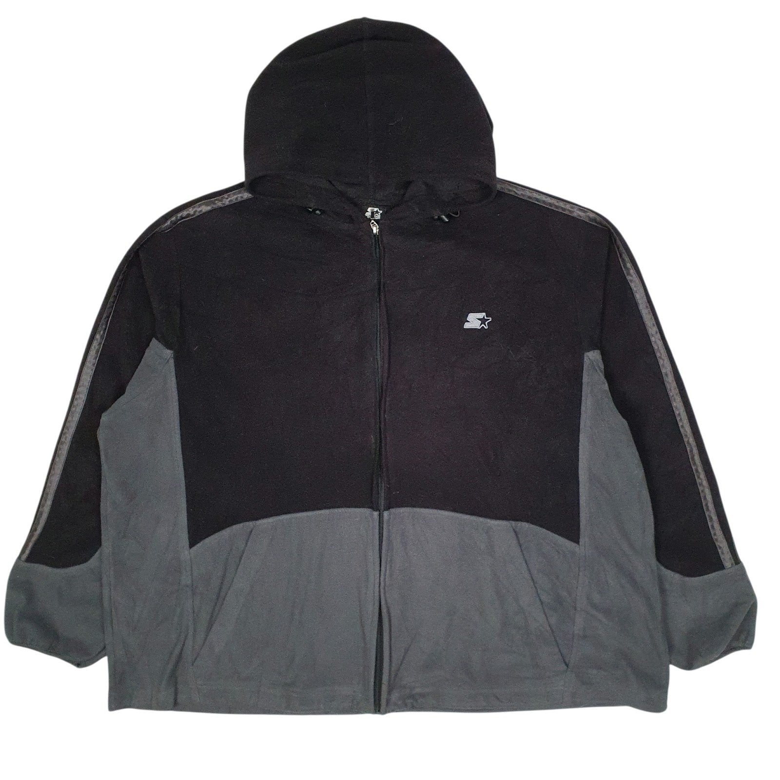 Mens Black Starter Hoodie Full Zip Jumper