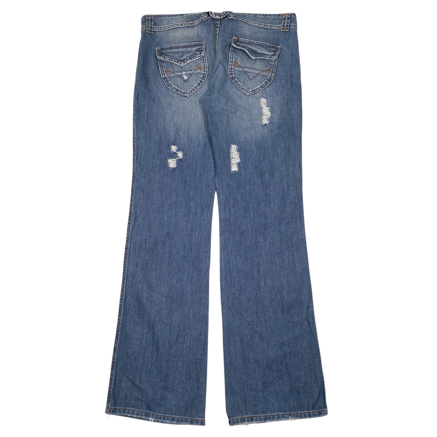 Womens Blue Oxyho Distressed throughout.  Jeans