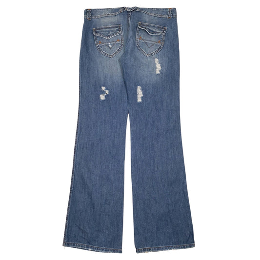 Womens Blue Oxyho Distressed throughout.  Jeans