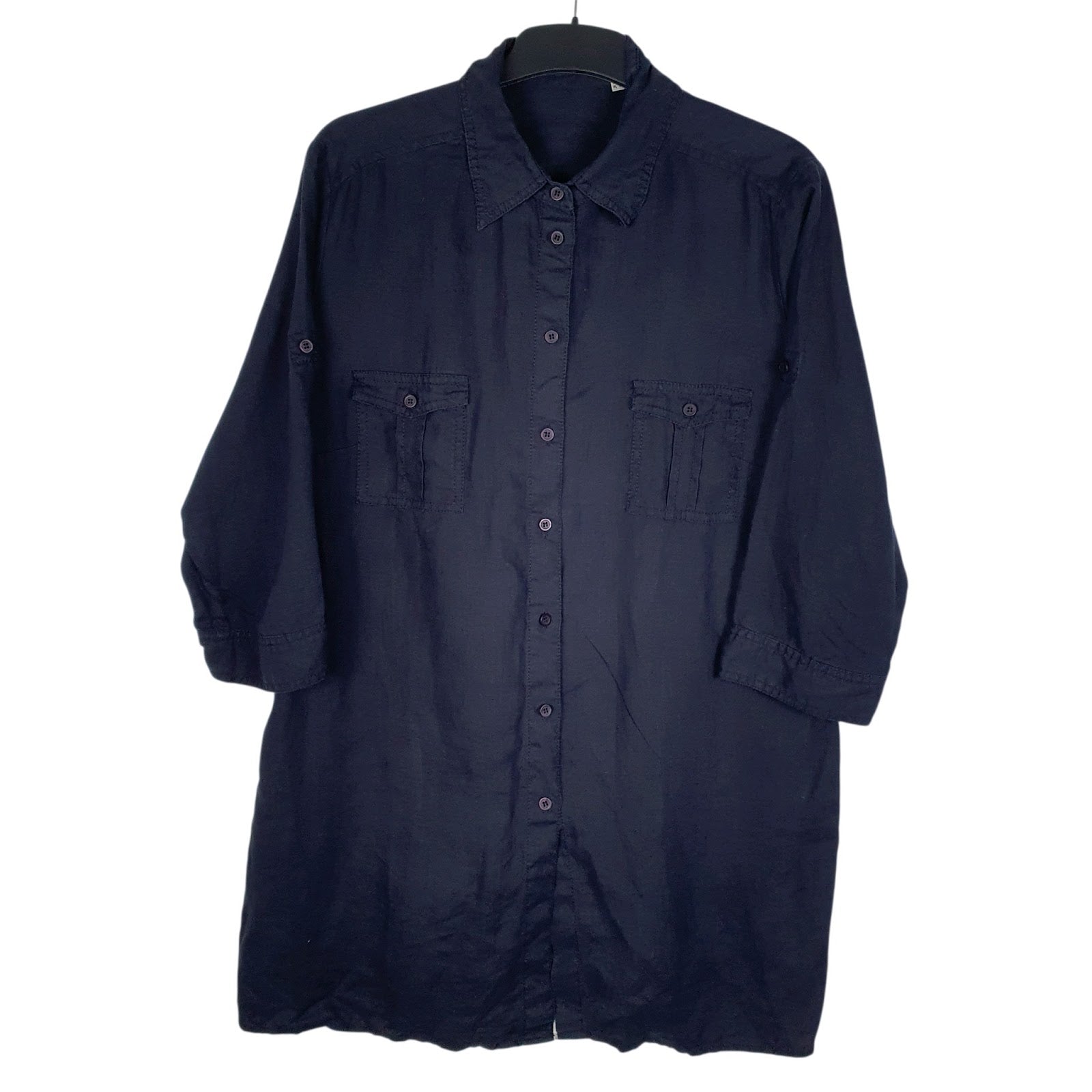 Mens Navy Mariposa  Short Sleeve Shirt