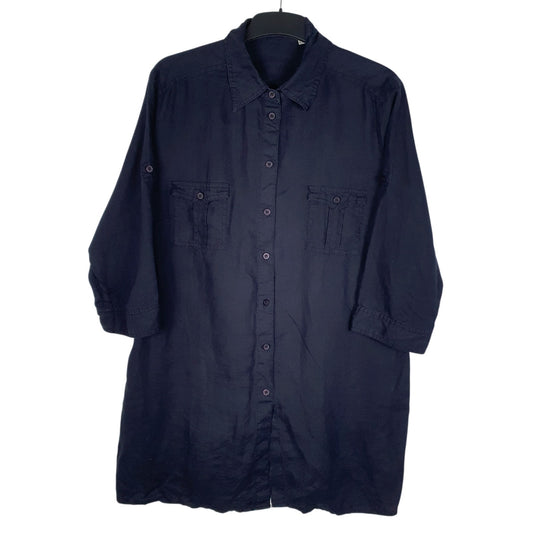 Mens Navy Mariposa  Short Sleeve Shirt