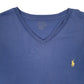 Mens Blue Polo Ralph Lauren V Neck  T Shirt
