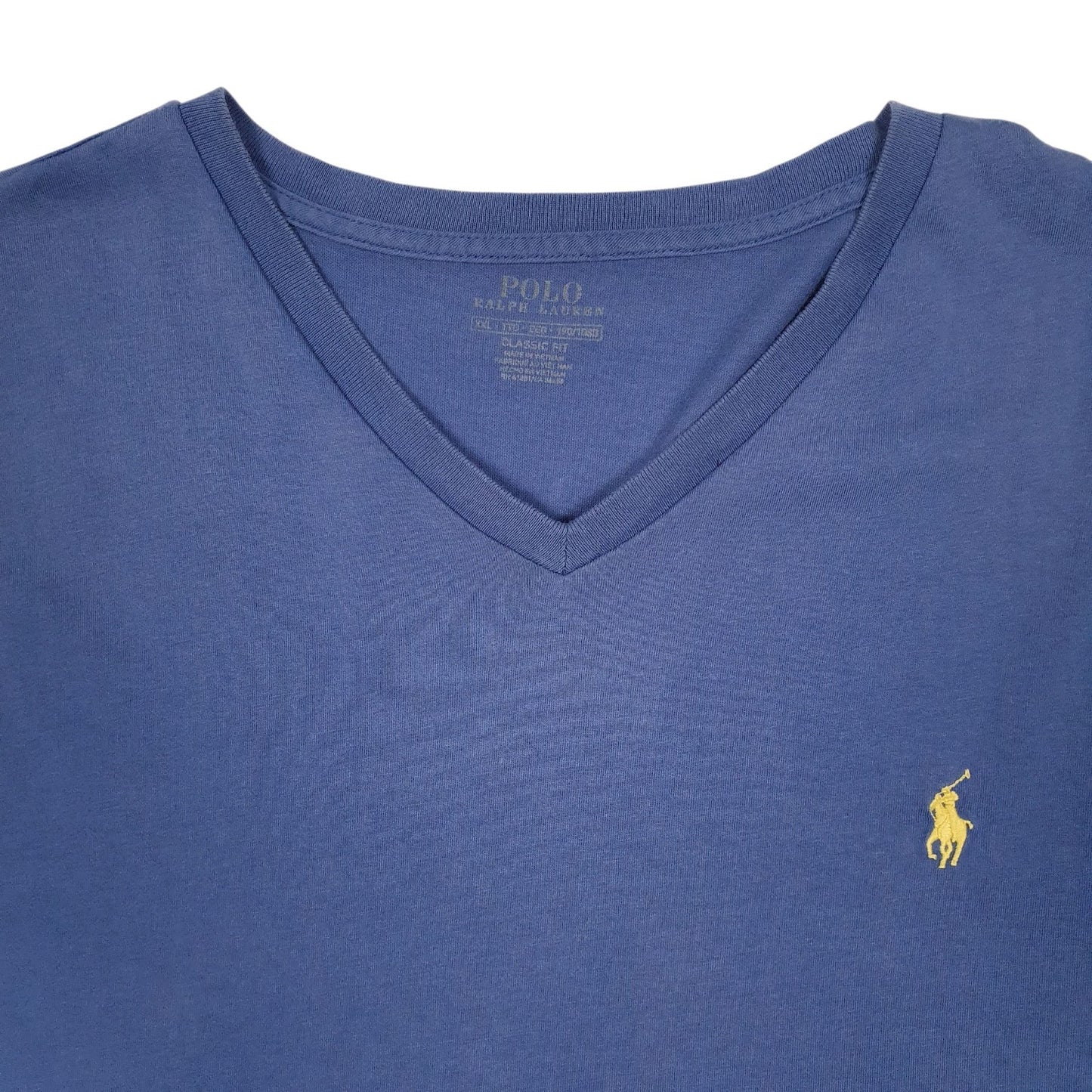 Mens Blue Polo Ralph Lauren V Neck  T Shirt