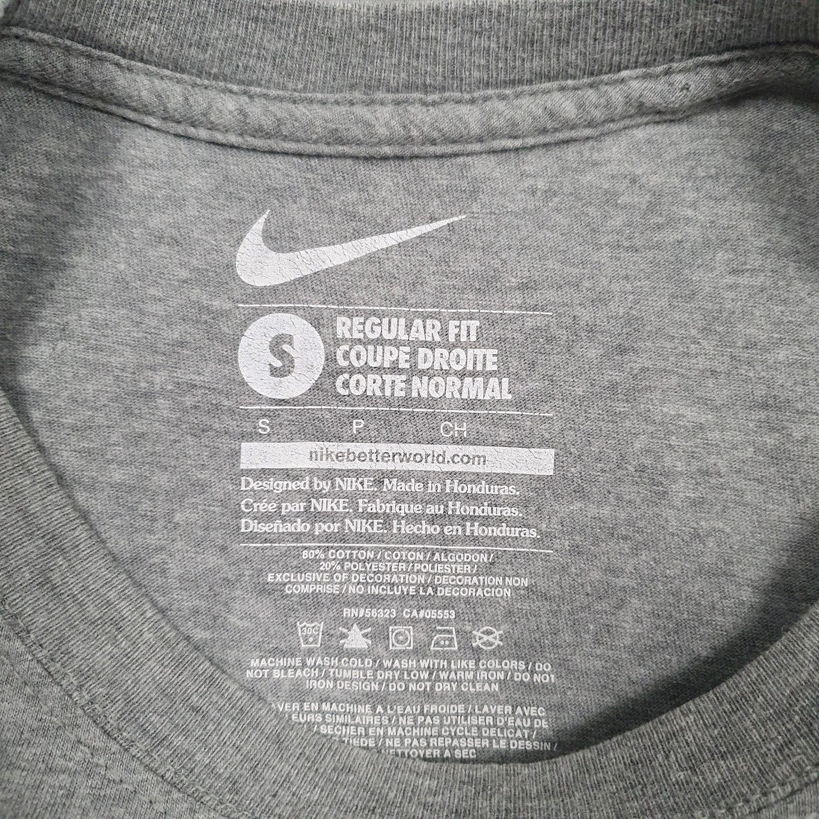 Mens Grey Nike Illinois  T Shirt