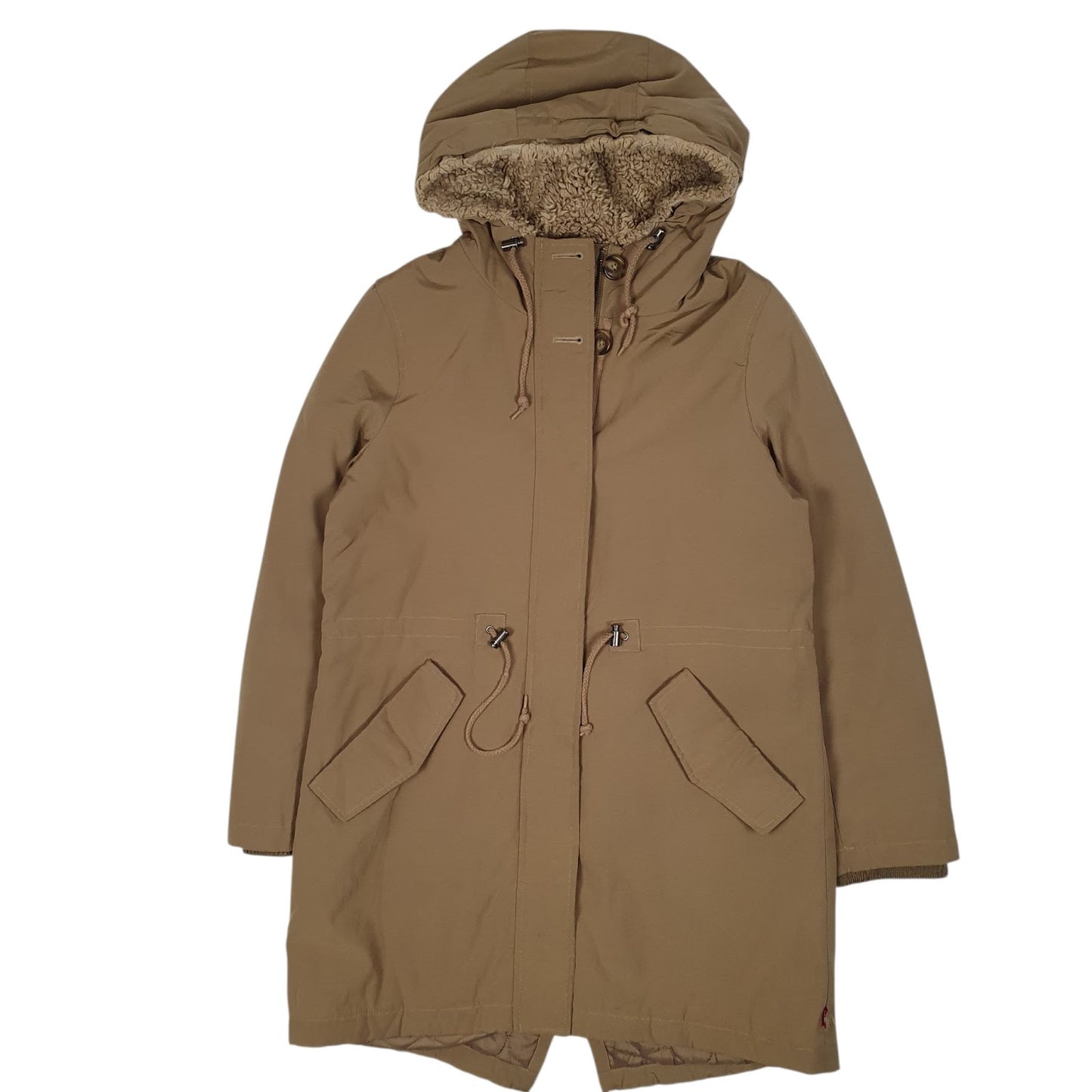 Mens Beige Levis Fishtail Padded  Coat