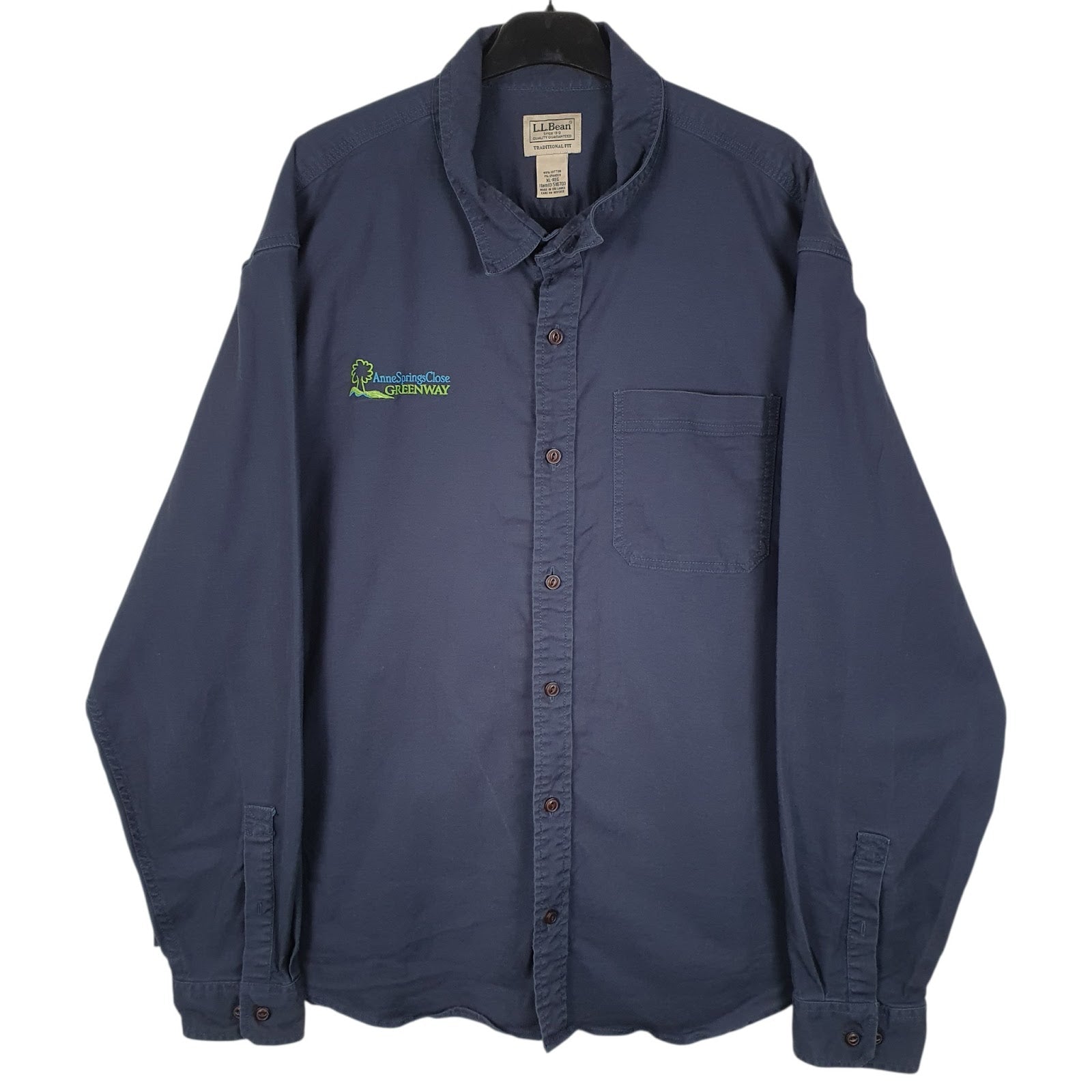 Mens Navy L.L.Bean  Long Sleeve Shirt