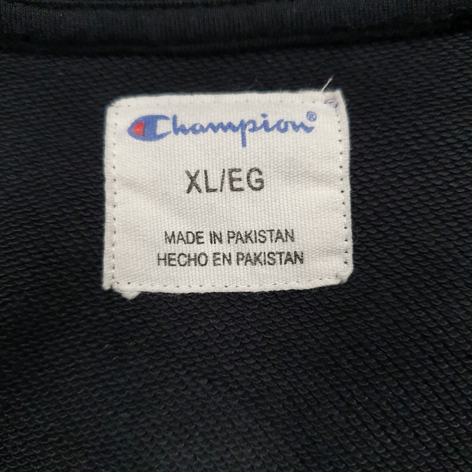 Mens Black Champion  Crewneck Jumper