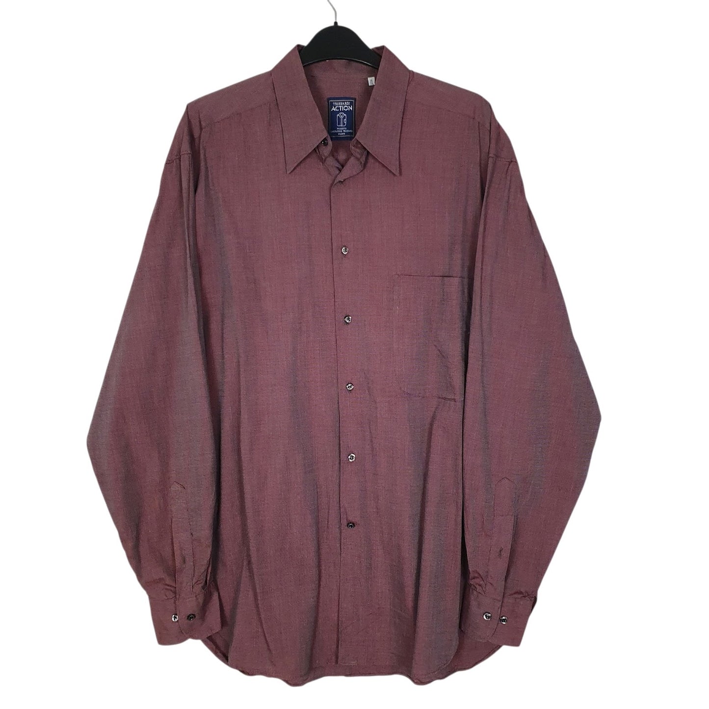 Mens Burgundy Trussardi  Long Sleeve Shirt