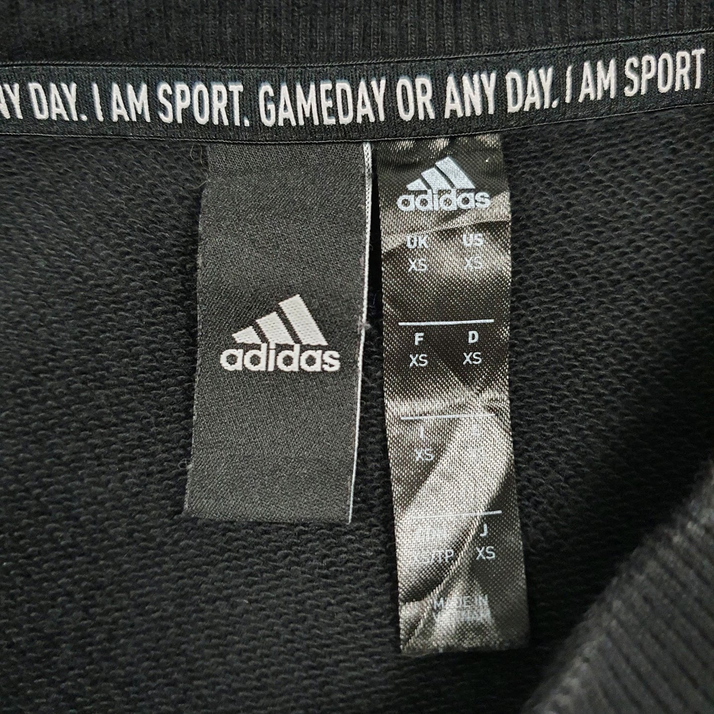 Mens Black Adidas Spellout Crewneck Jumper