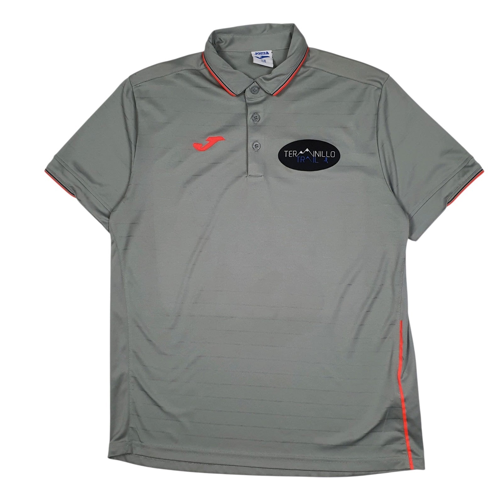 Mens Grey Joma Teranillo Trail Activewear Short Sleeve Polo Shirt