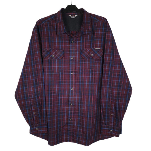 Mens Burgundy Eddie Bauer  Long Sleeve Shirt