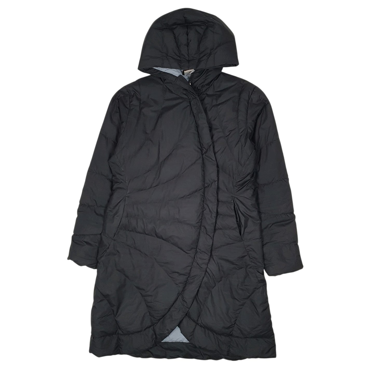 Womens Black Patagonia Walk In The Parka Trench Longline  Coat