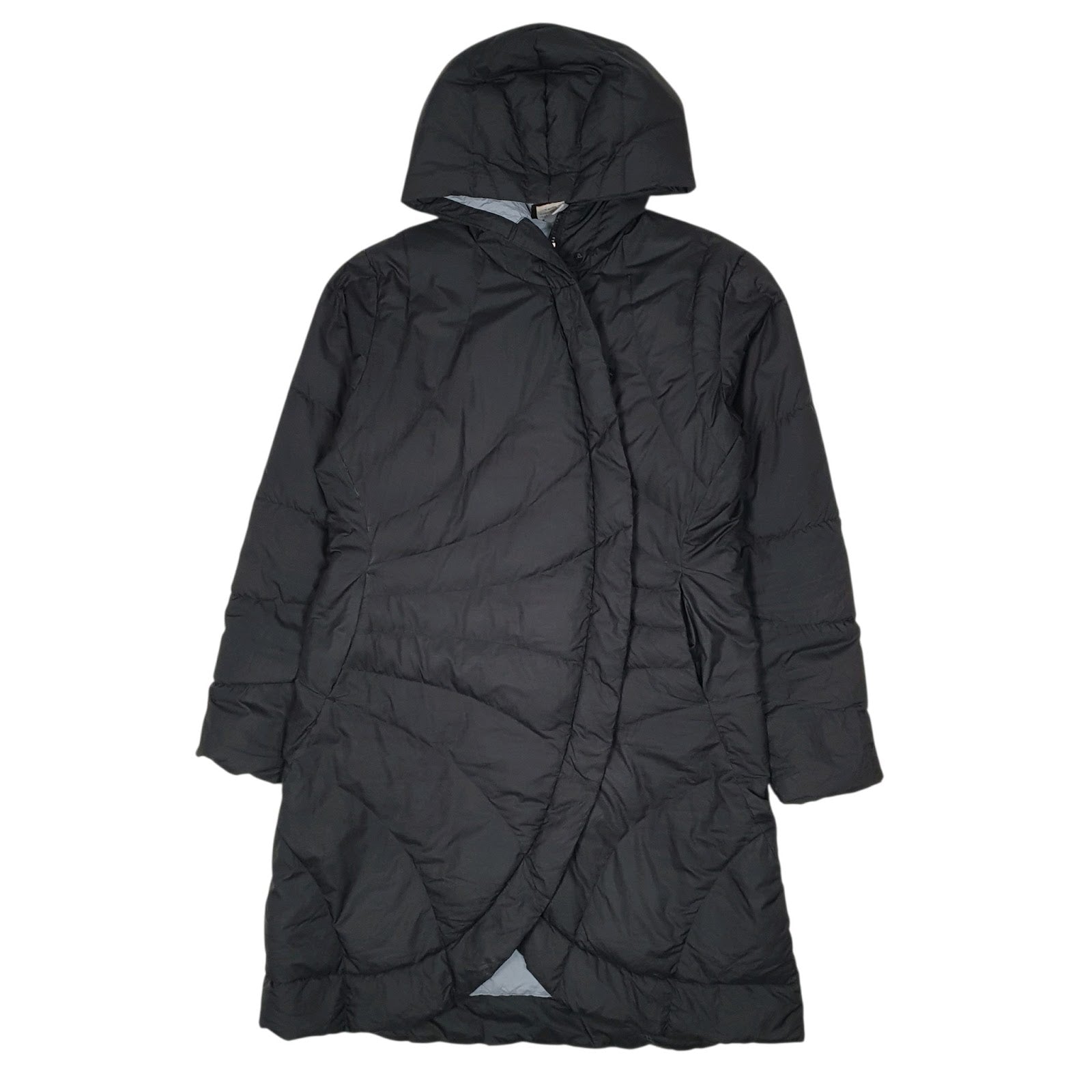 Womens Black Patagonia Walk In The Parka Trench Longline  Coat