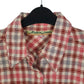 Mens Pink Made In Jeans Plaid Flannel  Shirt