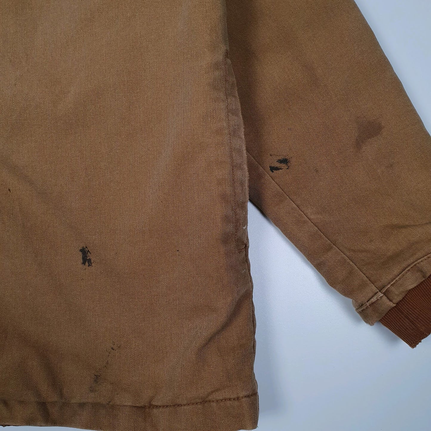 Mens Brown Dickies Windbreaker Hoodie Chore  Coat