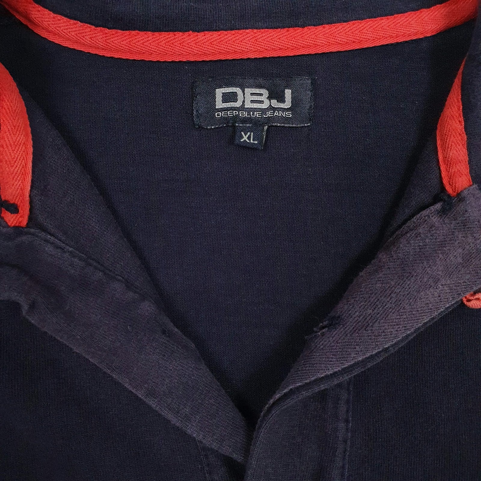 Mens Navy DBJ Rugby  Polo Shirt